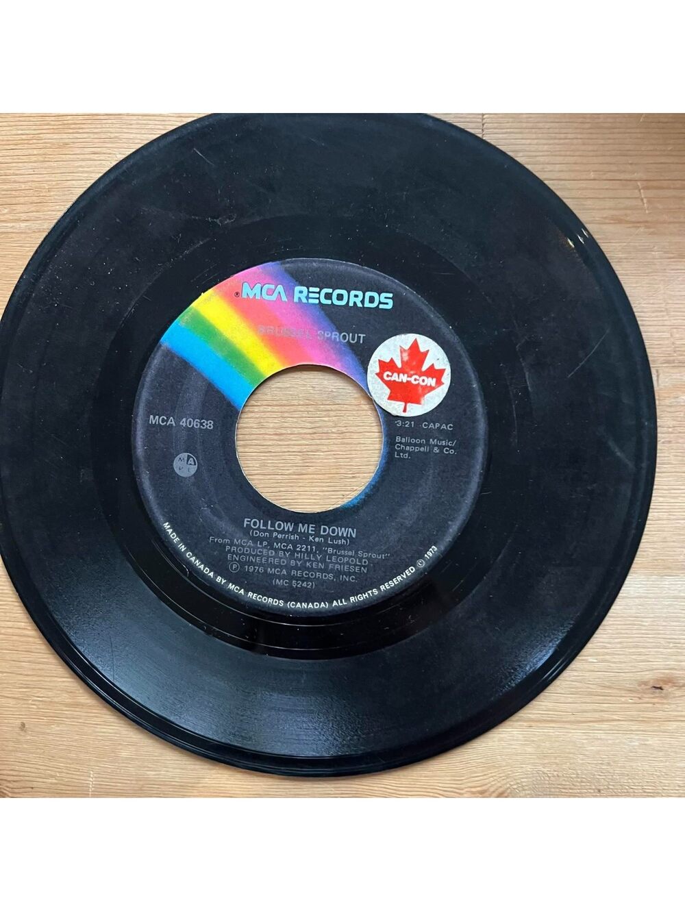 Brussel Sprout - Follow me Down/Dance she Said 45rpm VG+ R13